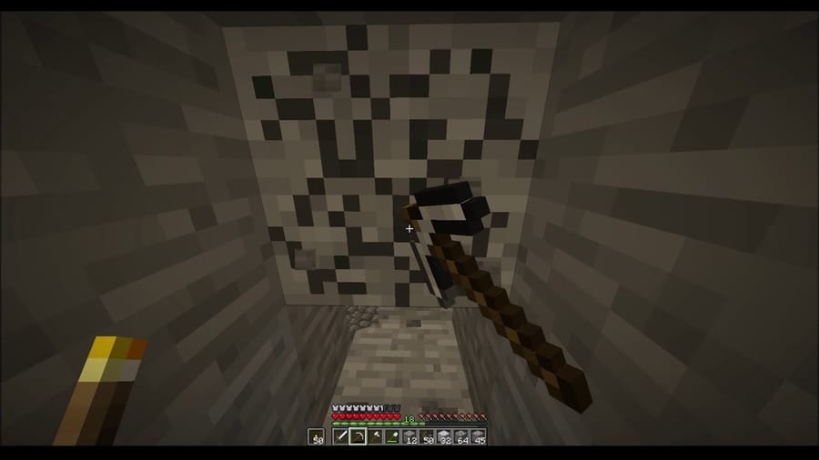 What coal looks like in Minecraft