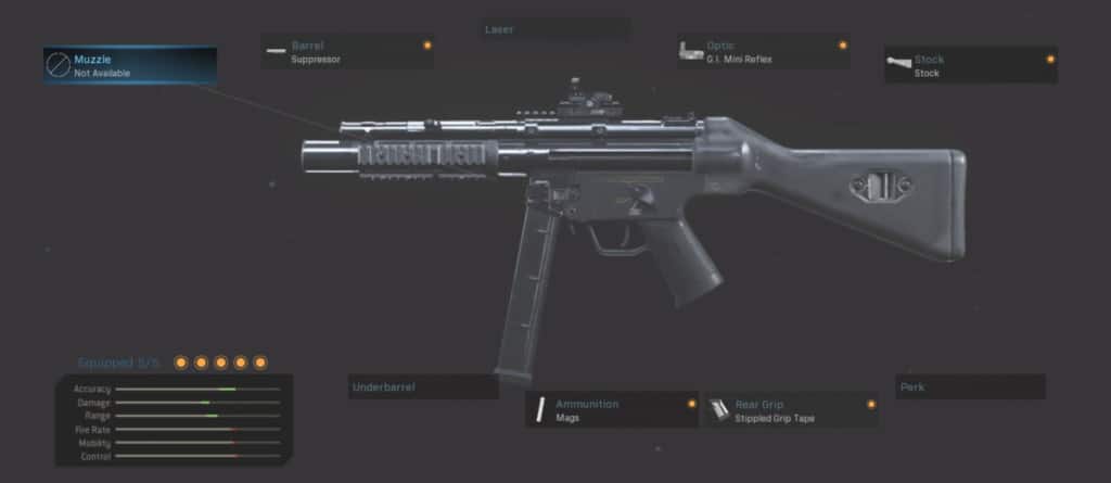 MP5 Objective Scorestreaks Class Gunsmith