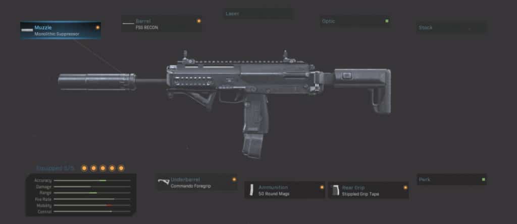 MP7 Stealth Aggressive Class Attachment Setup