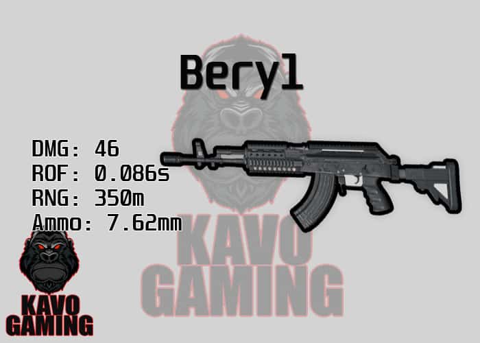 Stats for the Beryl  in PUBG