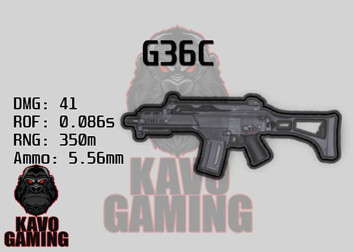 Stats for the G36C in PUBG