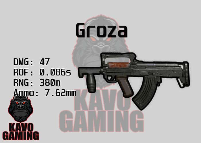 Stats for the Groza in PUBG