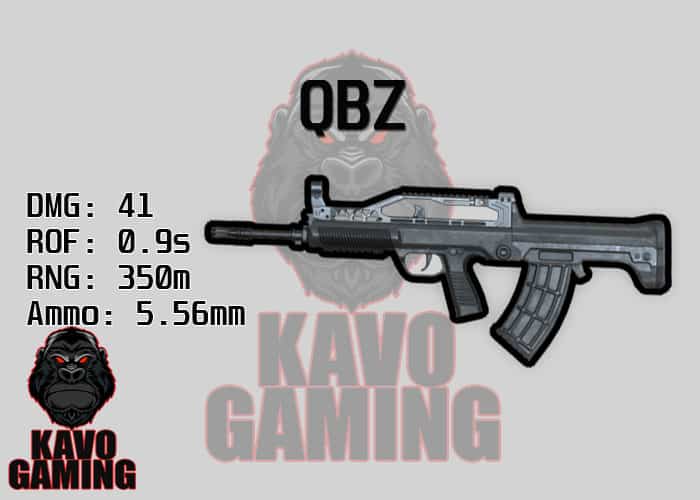 Stats for the QBZ in PUBG