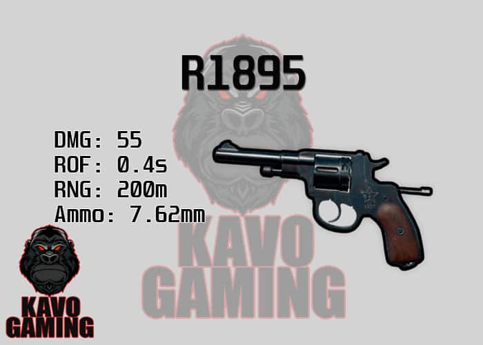 Stats for the R1895 in PUBG