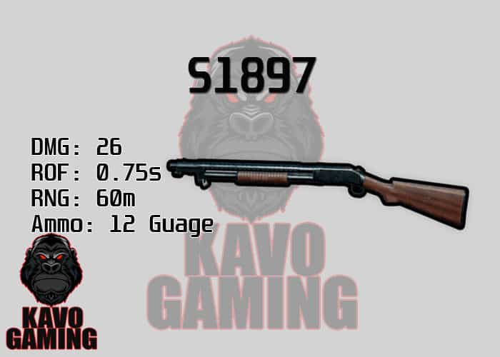 Stats for the S1897 in PUBG