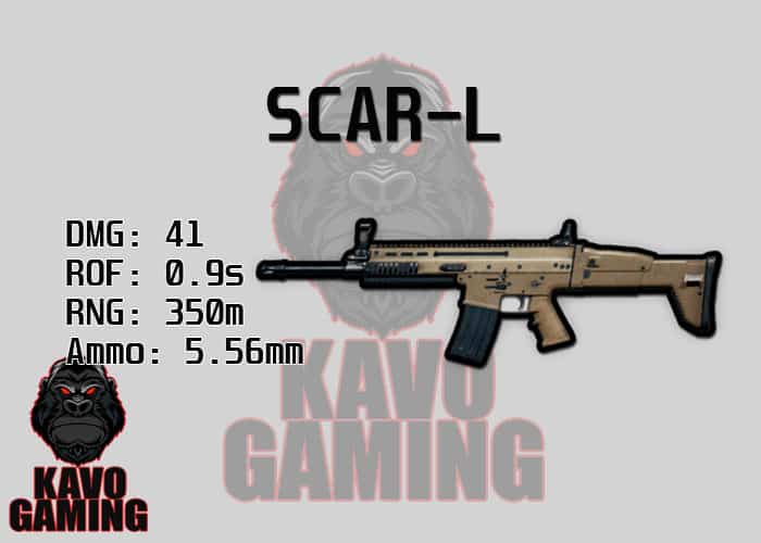 Stats for the SCAR-L in PUBG