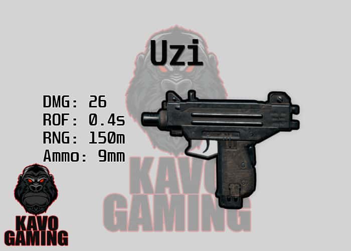 Stats for the Uzi in PUBG