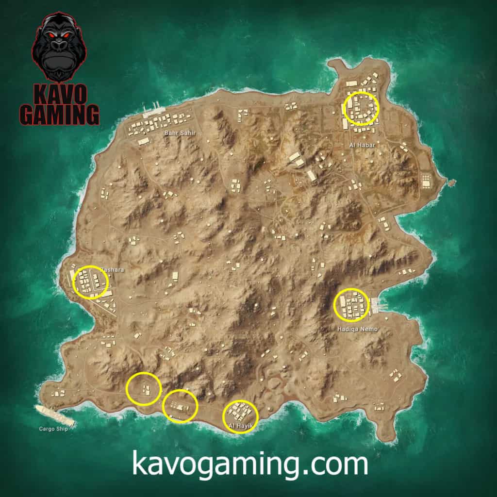 Karakin Best Drop Spots for Loot PUBG