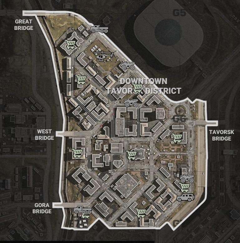 Downtown Buy Station & Vehicle Locations 