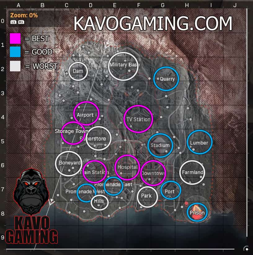 Warzone Battle Royale Best Drop Spots for Loot